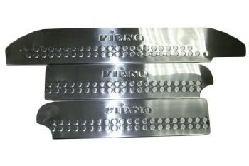 Накладки на внутрішні пороги широкі (нерж) 4 шт, OmsaLine - Італійська нержавіюча сталь