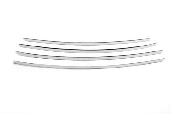 Накладки на решітку (вузькі смужки, 4 шт, нерж) OmsaLine - Італійська нержавіюча сталь