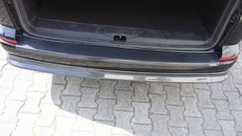 Накладка на задній бампер EuroCap під карбон (ABS)