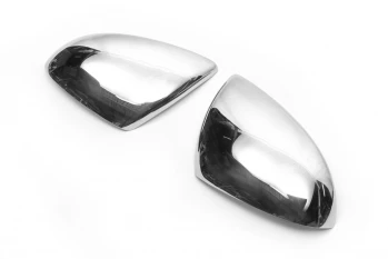 Накладки на дзеркала (2 шт, нерж.) Carmos - Турецька сталь