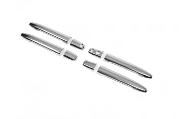 Накладки на ручки (4 шт., нерж.) Carmos - Турецкая сталь (под чип)