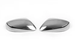 Накладки на зеркала без поворотника (2 шт, нерж.) Carmos - Турецкая сталь