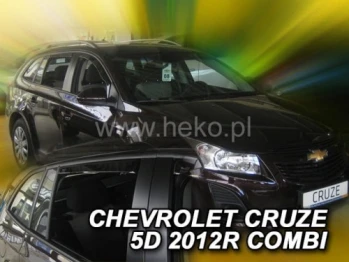 Дефлектори вікон (вітровики) Chevrolet Cruze 2012 -> 5D (вставні, кт - 4шт) Combi (Heko)