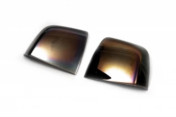 Накладки на зеркала Черный хром (2 шт, пласт)