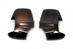 Накладки на зеркала Черный хром (2 шт, пласт)