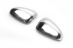 Накладки на дзеркала (2000-2010, 2 шт., нерж) AmsaLine - ABS пластик