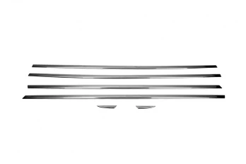 Нижня окантовка скла (Sedan, 6 шт, нерж) OmsaLine - Італійська нержавіюча сталь