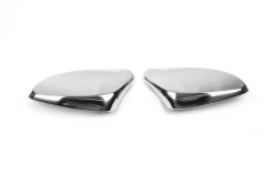 Накладки на дзеркала без поворотника (2 шт, нерж.) OmsaLine - Італійська нержавіюча сталь