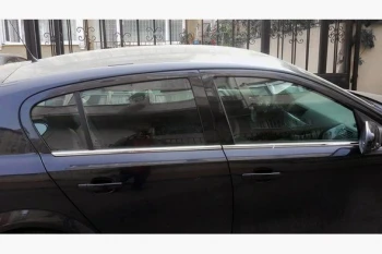 Наружняя окантовка стекол (4 шт, нерж) Hatchback, OmsaLine - Итальянская нержавейка