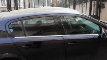 Наружная окантовка стекол (4 шт, нерж) Hatchback, OmsaLine - Итальянская нержавейка