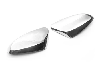 Накладки на дзеркала без вирізу під поворот (2 шт) OmsaLine - Італійська нержавіюча сталь