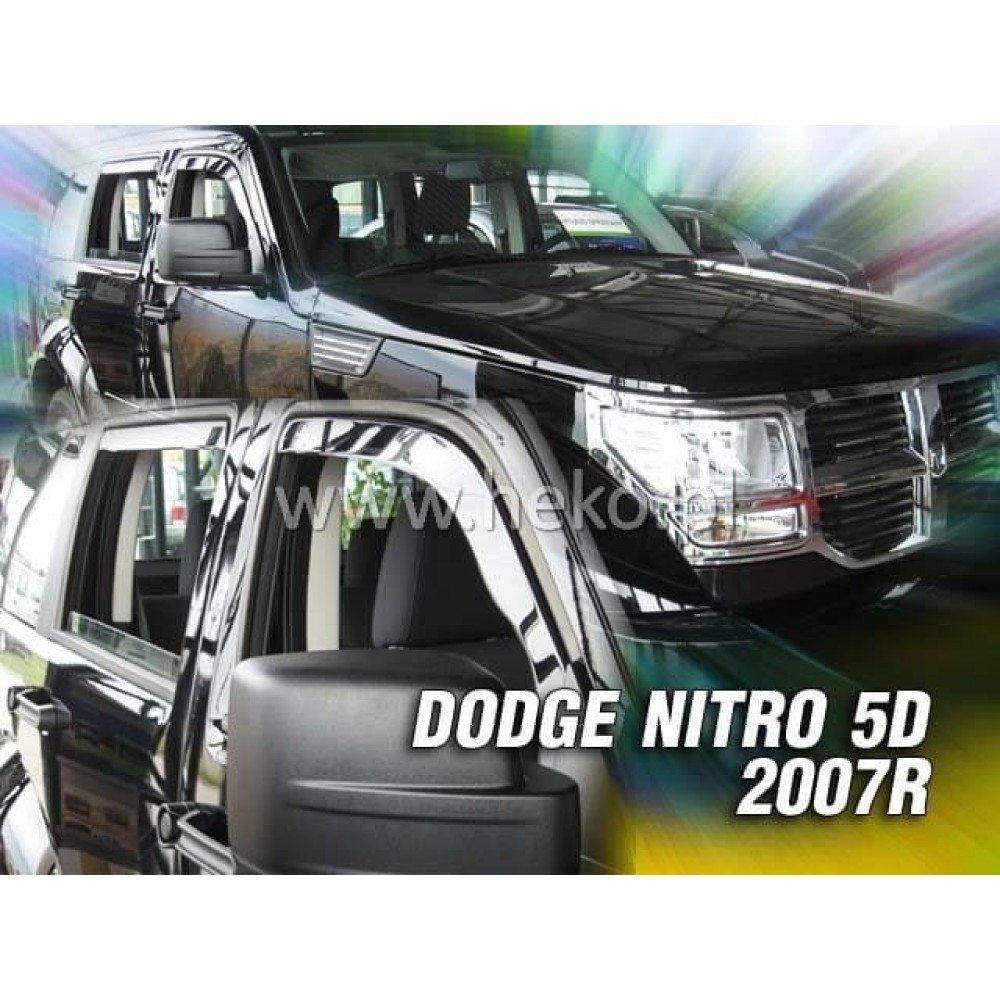 Дефлекторы окон (ветровики) Dodge Nitro 5D OD 2007+ (вставні) Heko