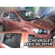 Дефлектори вікон (вітровики) Chevrolet Aveo T300 2011+ Heko