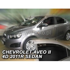 Дефлектори вікон (вітровики) Chevrolet Aveo 2011+ Sedan Heko