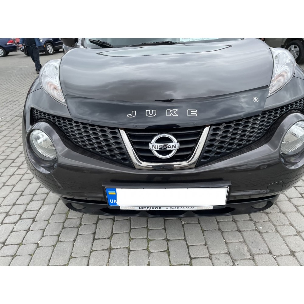 Дефлектор капота (мухобойка) для Nissan Juke 2010+ (ViP)