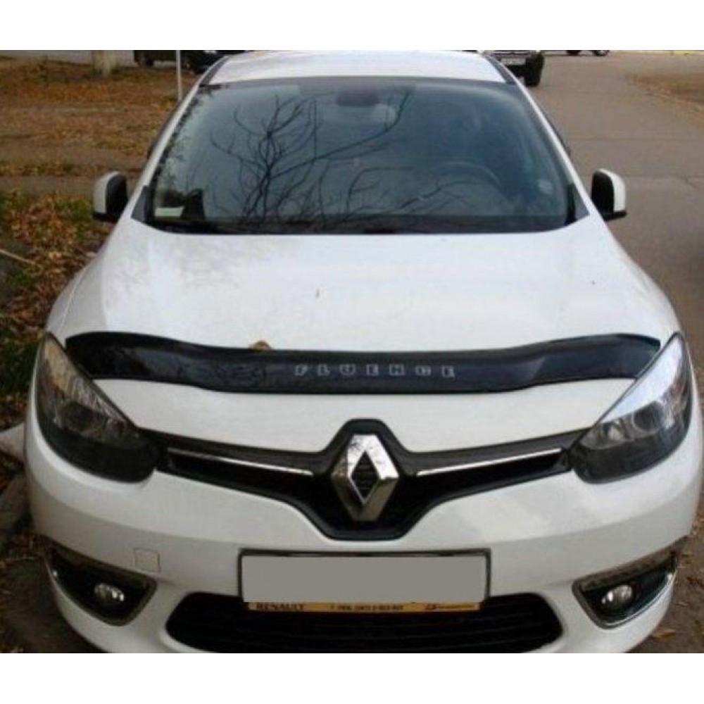 Дефлектор капота (мухобойка) для Renault Fluence 2013+ (VIP)