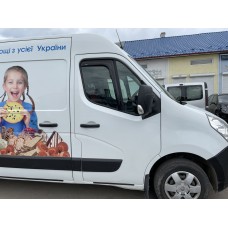 Дефлектори вікон (вітровики) Renault Master 2010+ (вставні) HIC