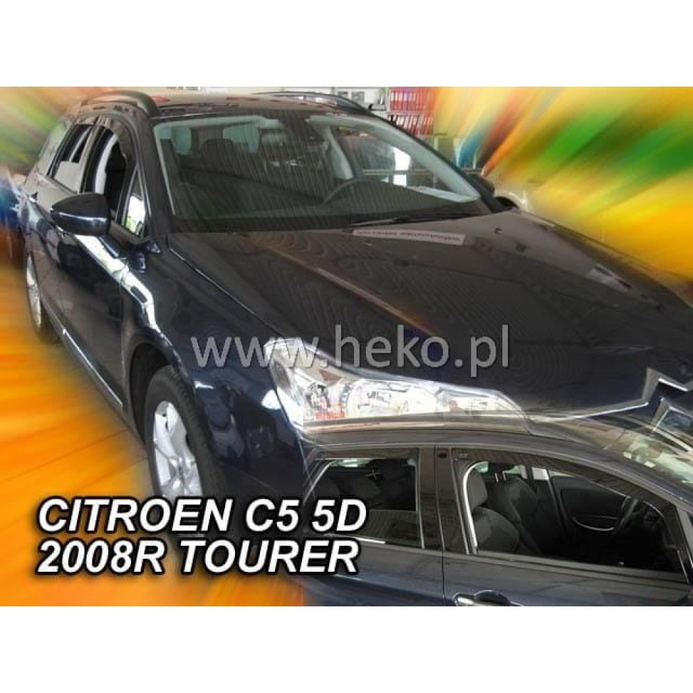 Дефлекторы окон (ветровики) Citroen C5 2007-2017 5D Combi Heko