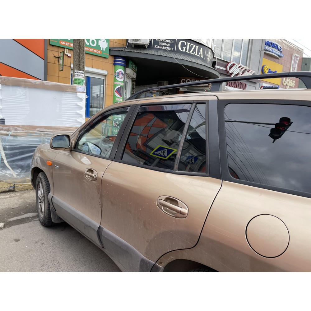 Дефлектори вікон (вітровики) Hyundai Santa Fe 2000-2006 Heko