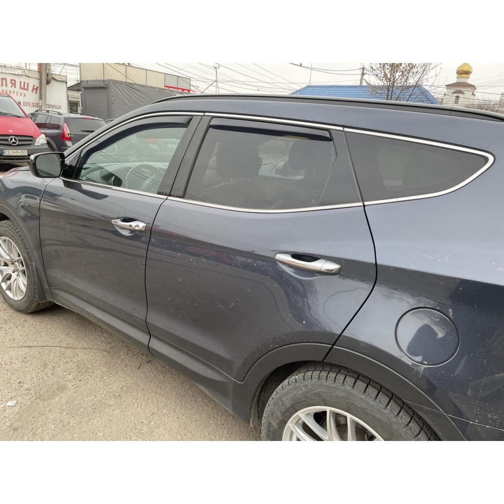 Дефлектори вікон (вітровики) Hyundai Santa Fe 2012-2018 Heko
