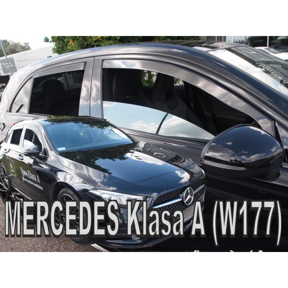 Дефлектори вікон (вітровики) Mercedes A-class W-177 2018+ (вставні, кт-4шт) Heko
