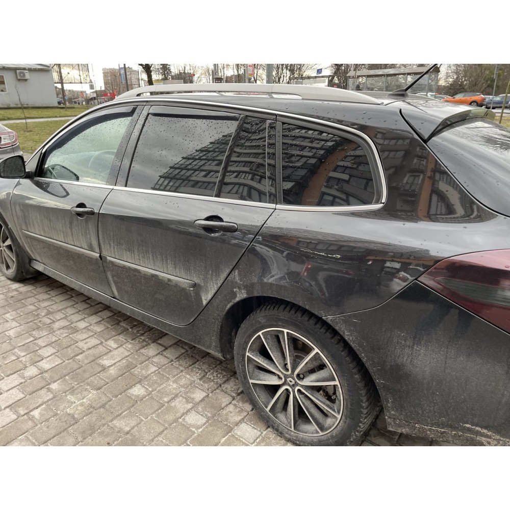 Дефлектори вікон (вітровики) Renault Laguna III Grandtour 2007-2015 (вставні, 4шт)  Heko
