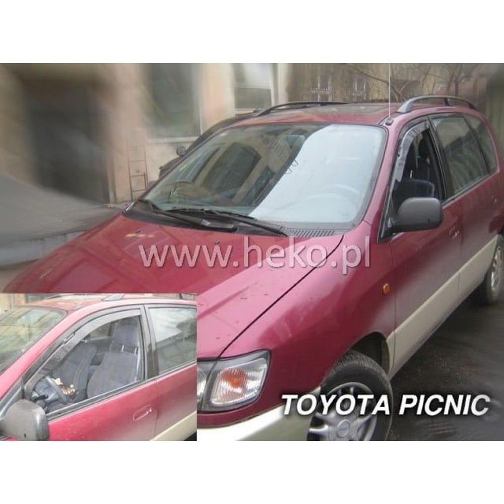 Дефлектори вікон (вітровики) Toyota Picnic 1996-2001 5D Heko