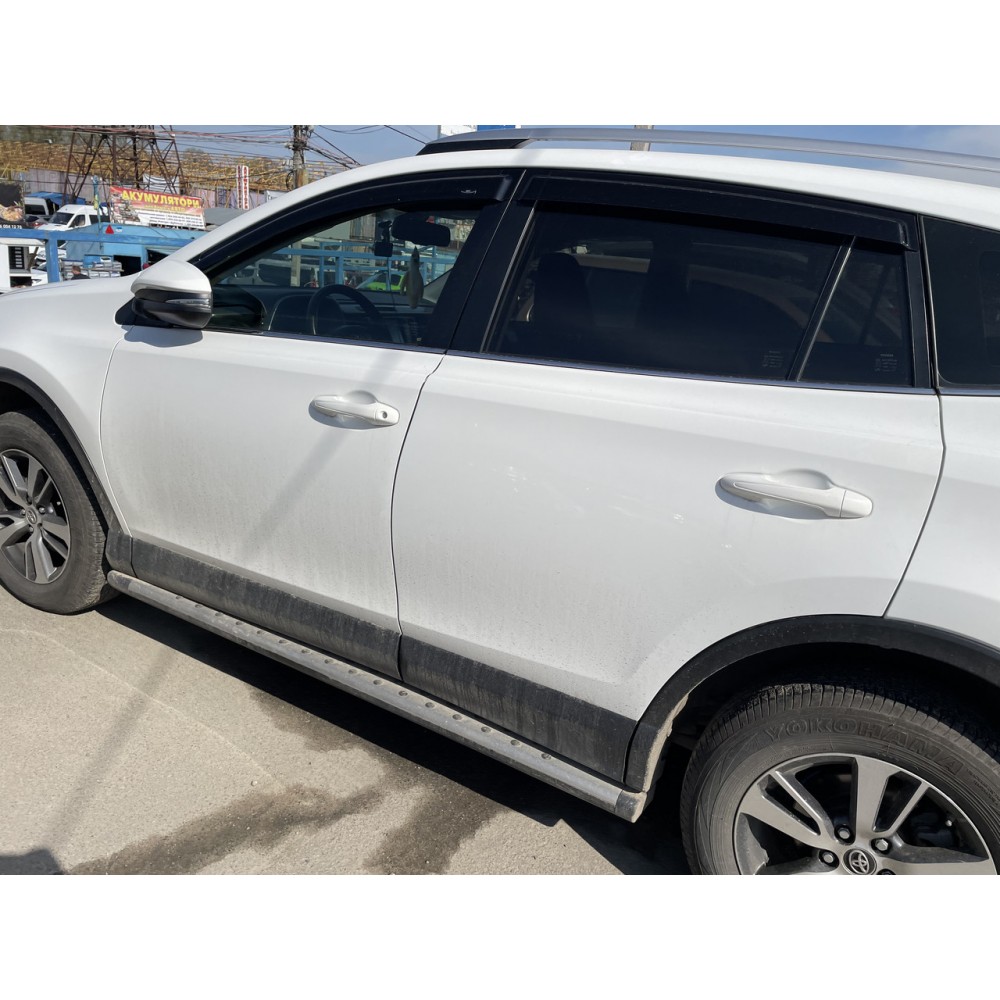Дефлектори вікон (вітровики) Toyota Rav-4 2013-2019 вузькі HIC