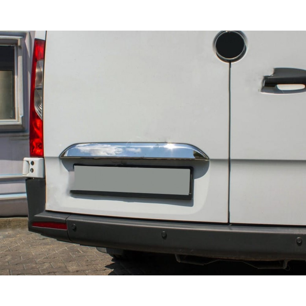 Накладка над номером для Mercedes Sprinter 907 2018+ "Хром-нерж" (TAN24)