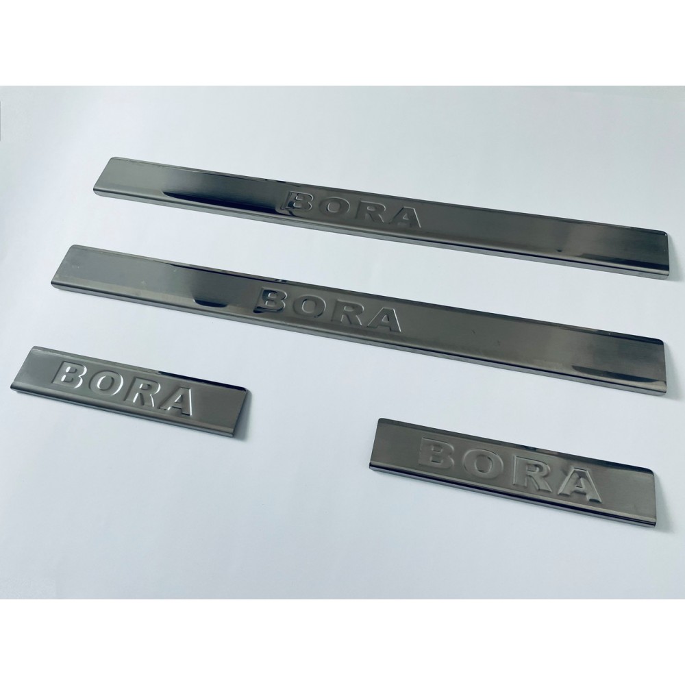 Накладки на пороги для Volkswagen Bora 1998-2004 (хром-нерж, 4шт) TAN24