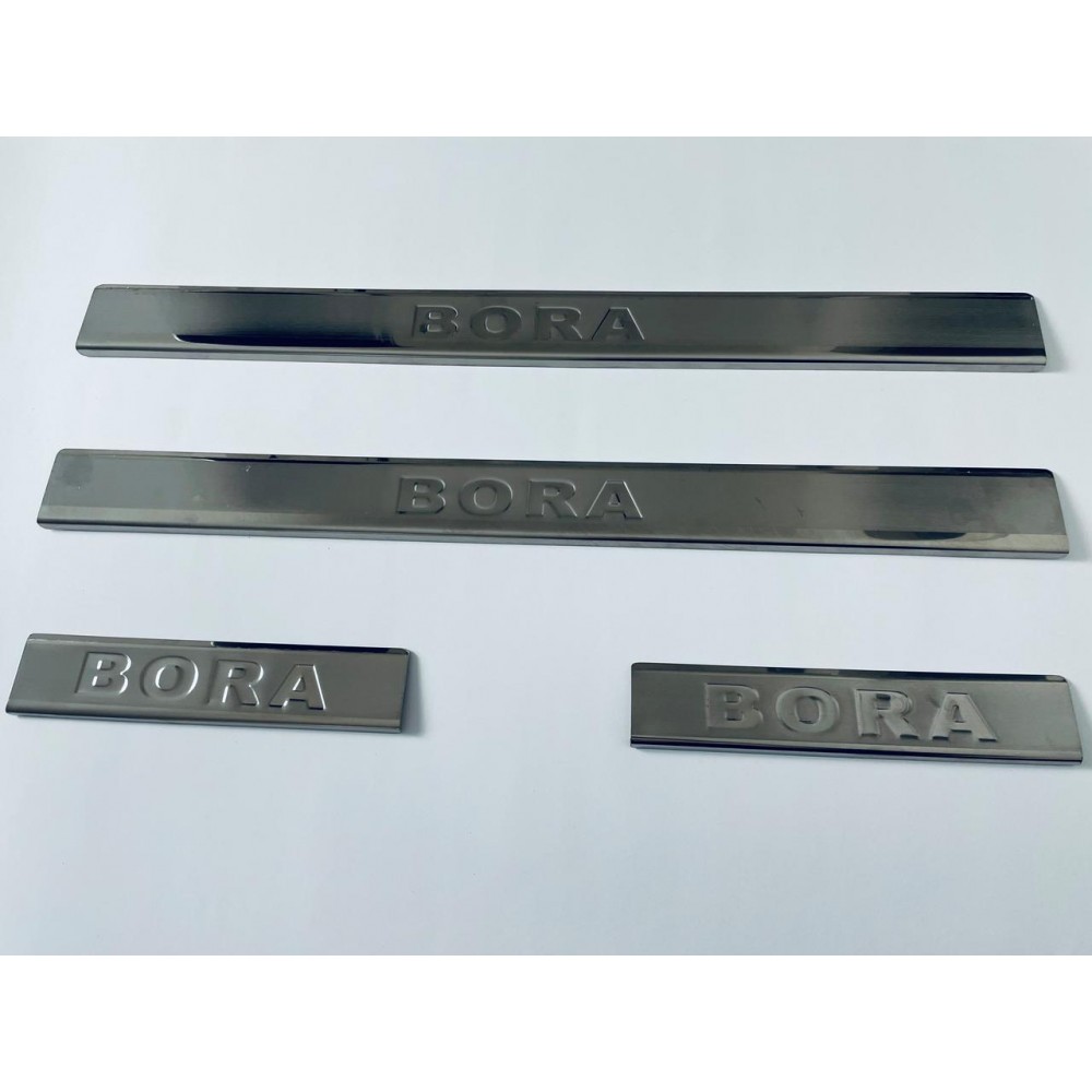 Накладки на пороги для Volkswagen Bora 1998-2004 (хром-нерж, 4шт) TAN24