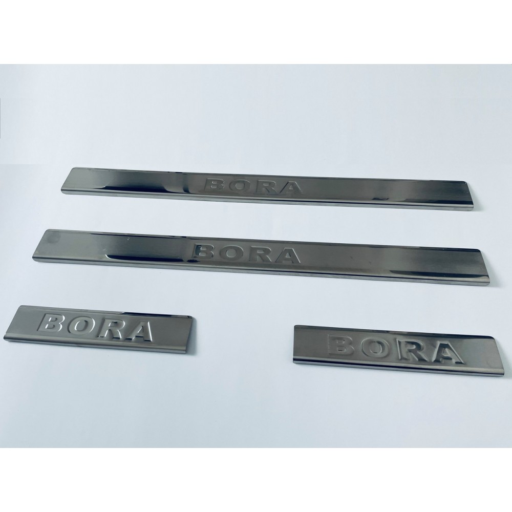 Накладки на пороги для Volkswagen Bora 1998-2004 (хром-нерж, 4шт) TAN24