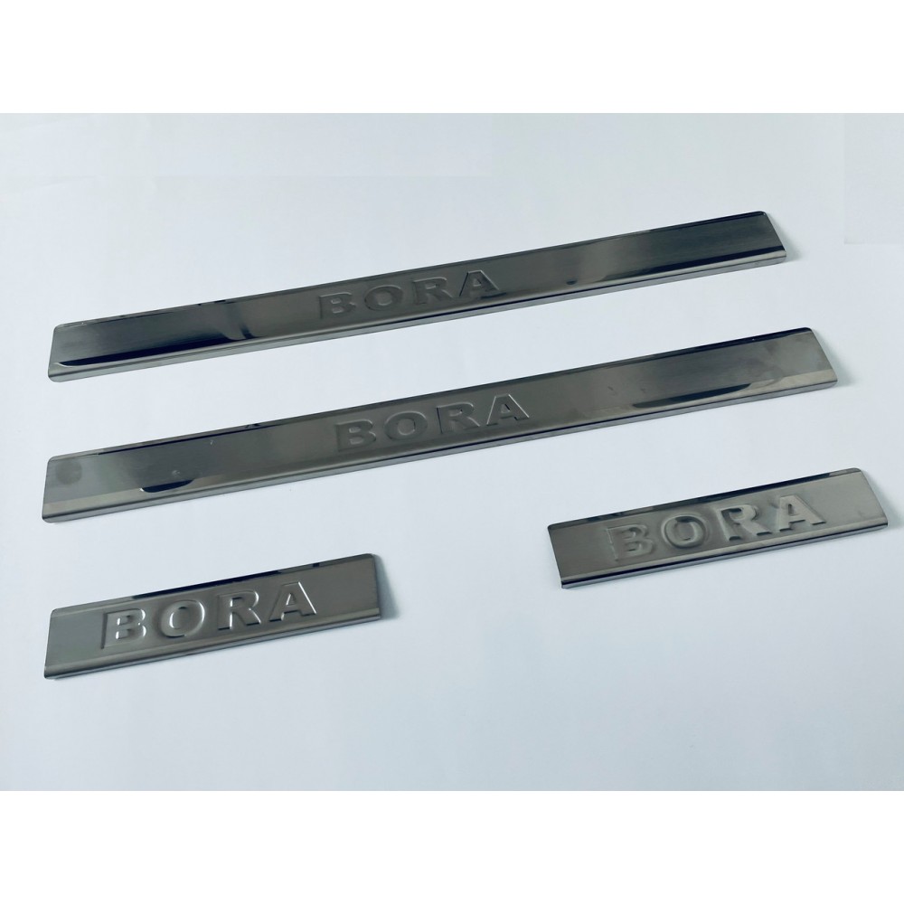 Накладки на пороги для Volkswagen Bora 1998-2004 (хром-нерж, 4шт) TAN24