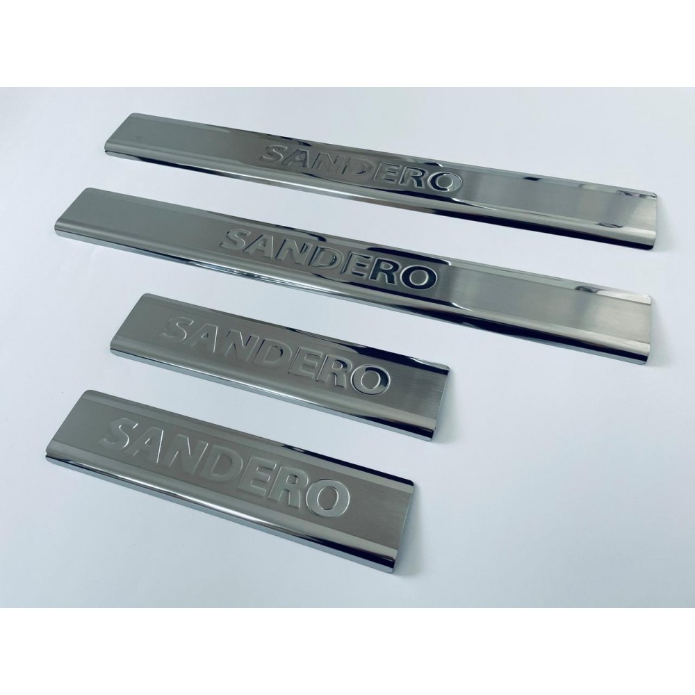 Накладки на пороги для Dacia Sandero (хром-нерж, 4шт) TAN24