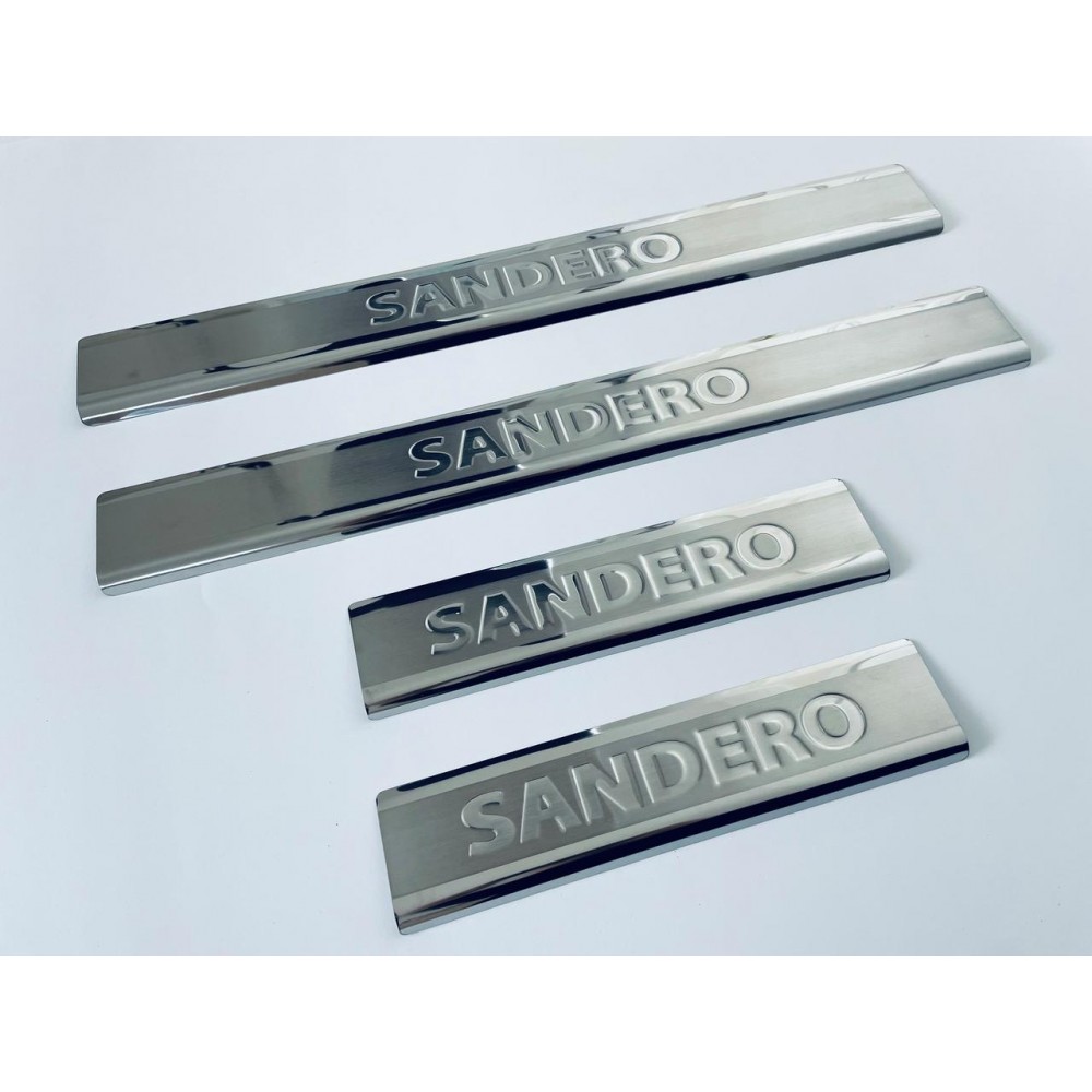 Накладки на пороги для Dacia Sandero (хром-нерж, 4шт) TAN24