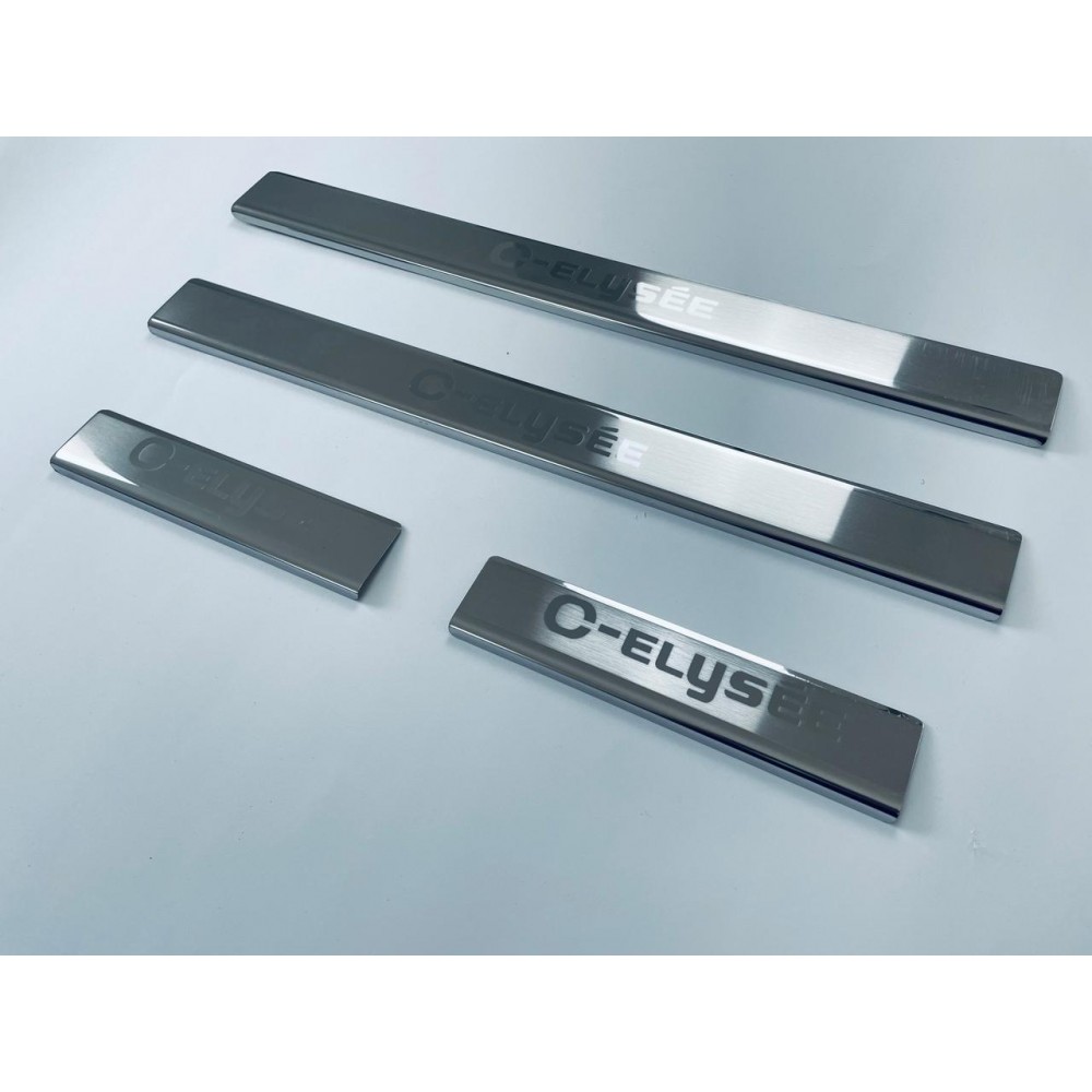 Накладки на пороги для Citroen C-Elysee 2013+ (хром-нерж, 4шт) TAN24