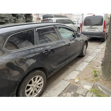 Дефлекторы окон (ветровики) Opel Astra J 2009+ HIC