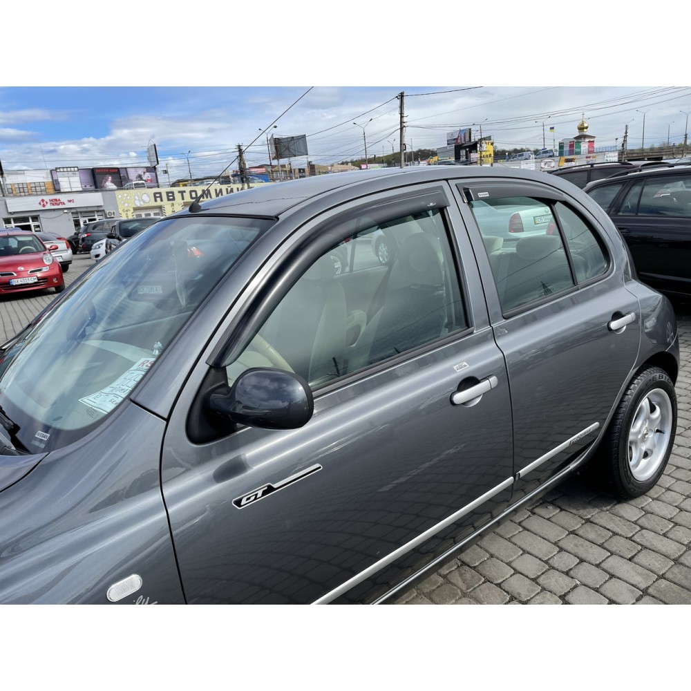 Дефлектори вікон (вітровики) Nissan Micra (K12) 2003-2010 HIC