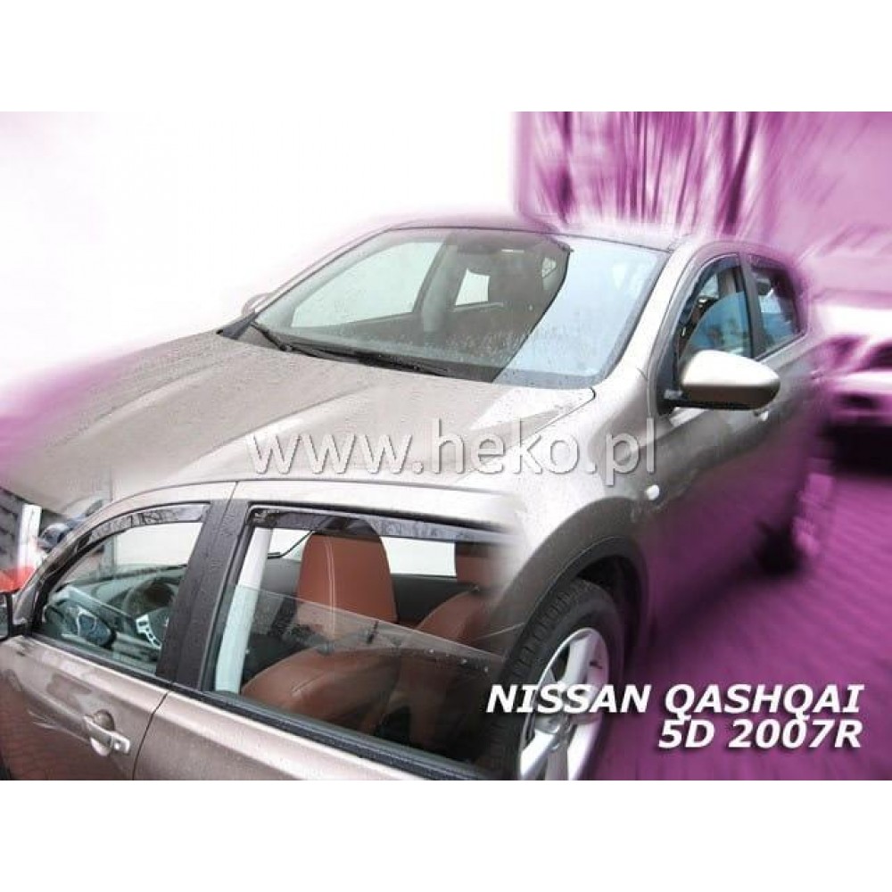 Дефлектори вікон (вітровики) Nissan Qashqai I J10 2006-2014 Heko