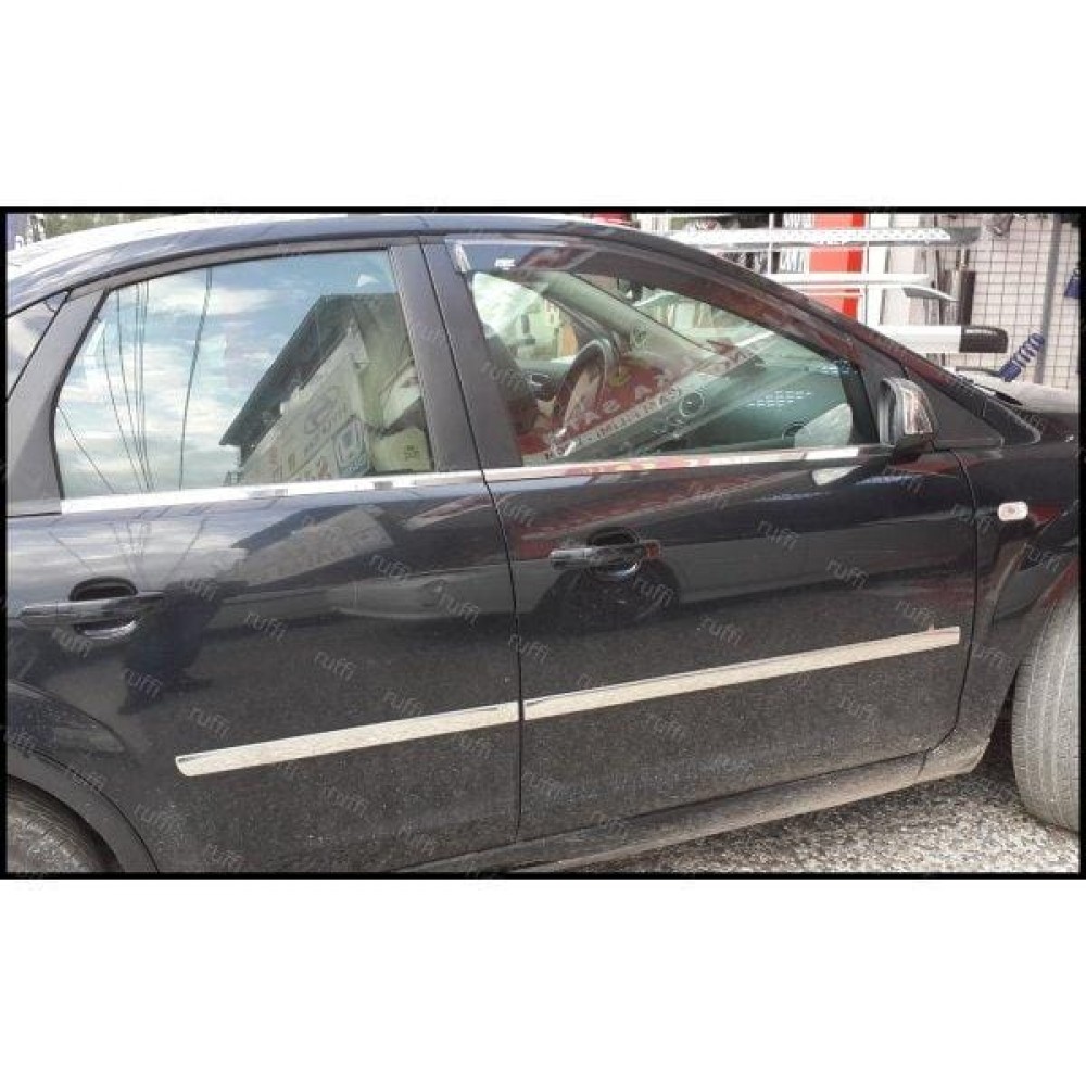 Молдінги дверей для Ford Focus 2005-2008 (Хром-нерж, 4шт.) (TAN24)