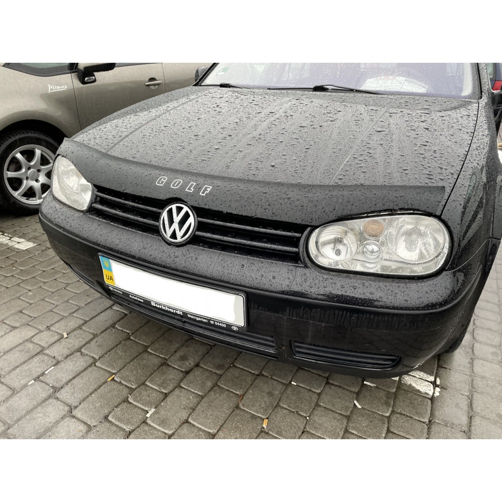 Дефлектор капота (мухобойка) для Volkswagen Golf IV 1997-2003 (VIP)