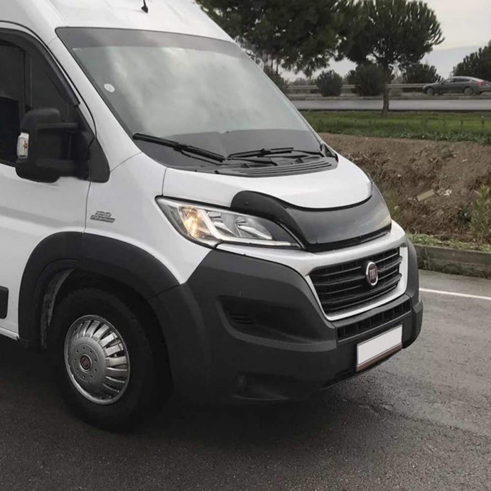 Дефлектор капота (мухобойка) для Fiat Ducato 2014+ /Peugeot Boxer (EuroCap)