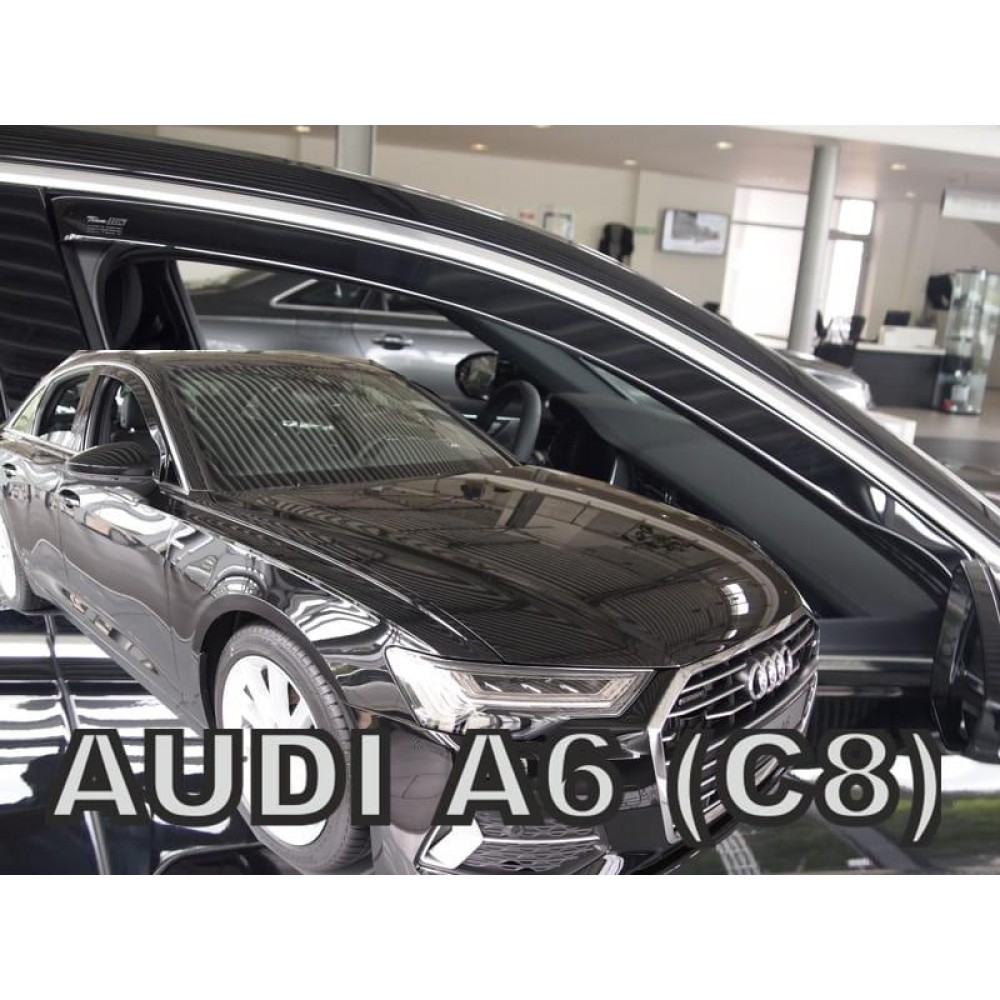 Дефлектори вікон (вітровики) Audi A6 (C8) 2018-> 4D (вставні, кт - 2шт) Sedan /Avant (Heko)