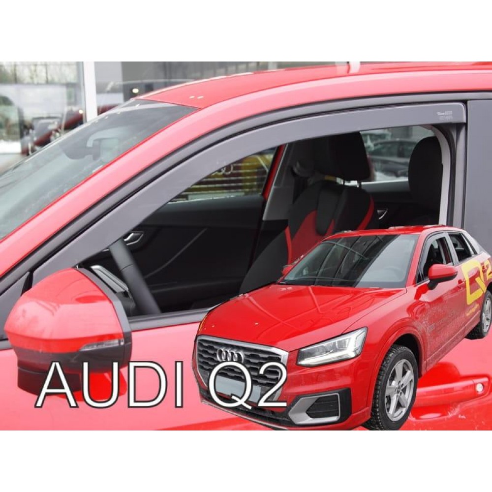 Дефлектори вікон (вітровики) Audi Q2 2016 -> 5D (вставні, кт - 2шт) (Heko)