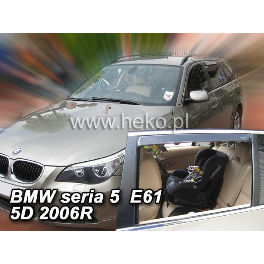 Дефлектори вікон (вітровики) BMW 5 Series E61 2004-2010 Wagon Heko