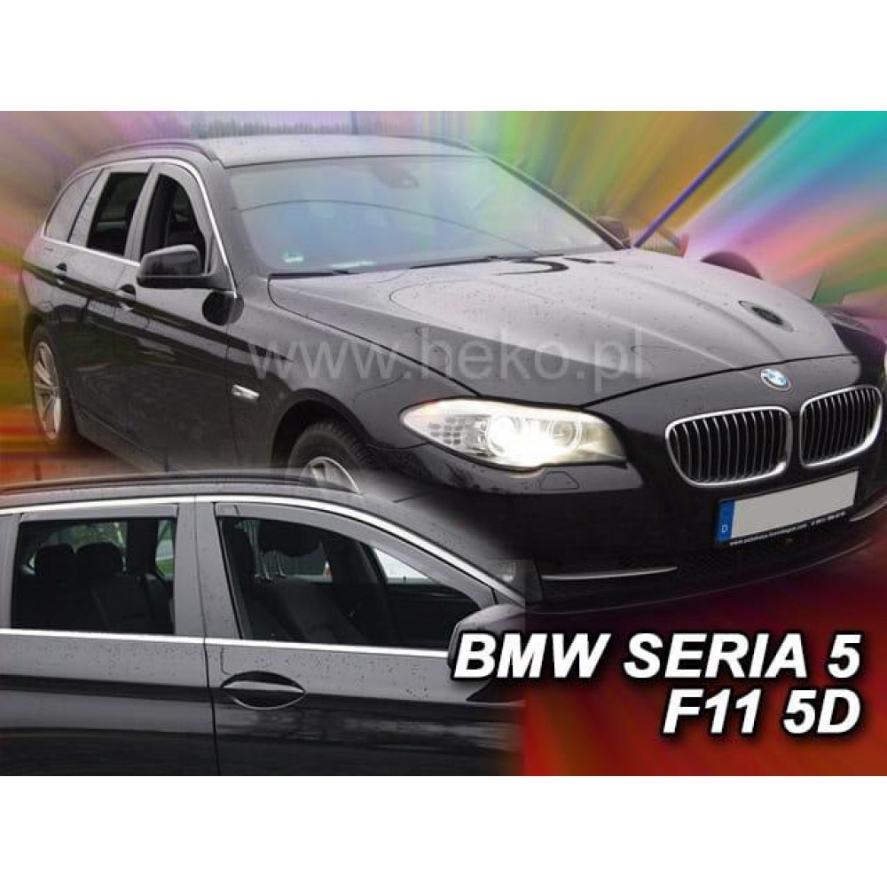 Дефлектори вікон (вітровики) BMW 5 Series F11 2010-2017 Combi Heko