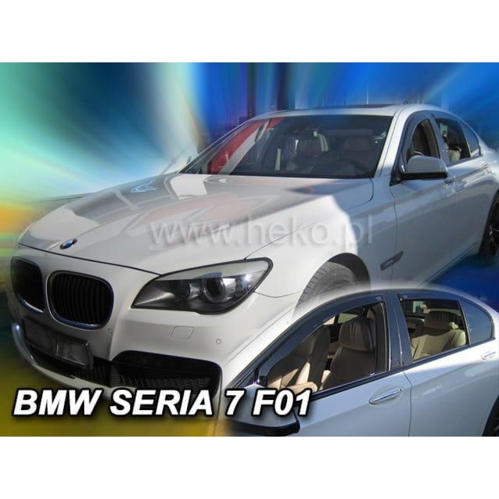 Дефлектори вікон (вітровики) BMW 7 Series F01 2008-2015 Heko