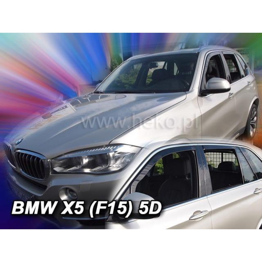 Дефлекторы окон (ветровики) BMW X5 F15 2013 -2018 5D Heko