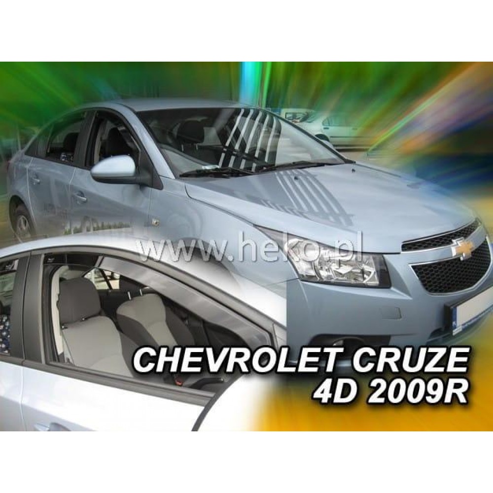 Дефлектори вікон (вітровики) Chevrolet Cruze 2009+ Heko