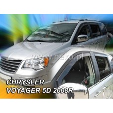 Дефлекторы окон (ветровики) Chrysler Voyager Grand 2008+ Heko